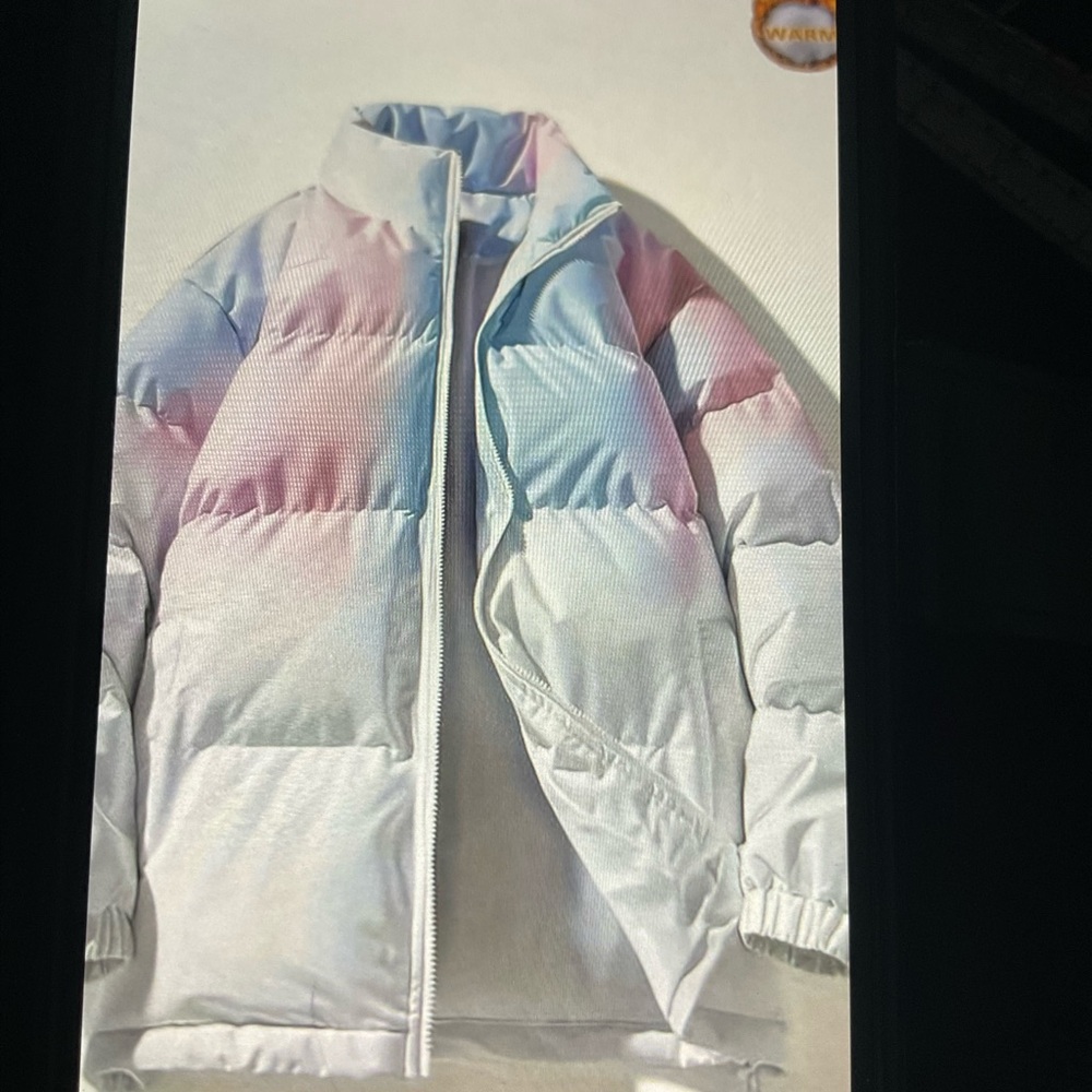 Colorful Puffer Jacket Large